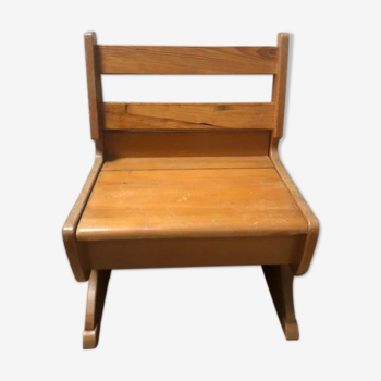 Wooden chest armchair