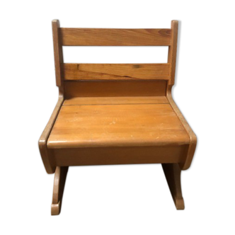 Wooden chest armchair
