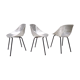 Set of Three Aluminum "Tulipe" Tonneu Chairs by Pierre Guariche, France