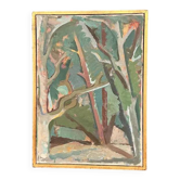 Huile sur toile originale – “Forêt” par Thure Lindskoog – Signée – Vintage et encadrée – 44 × 32 cm (17,3" × 12,6")