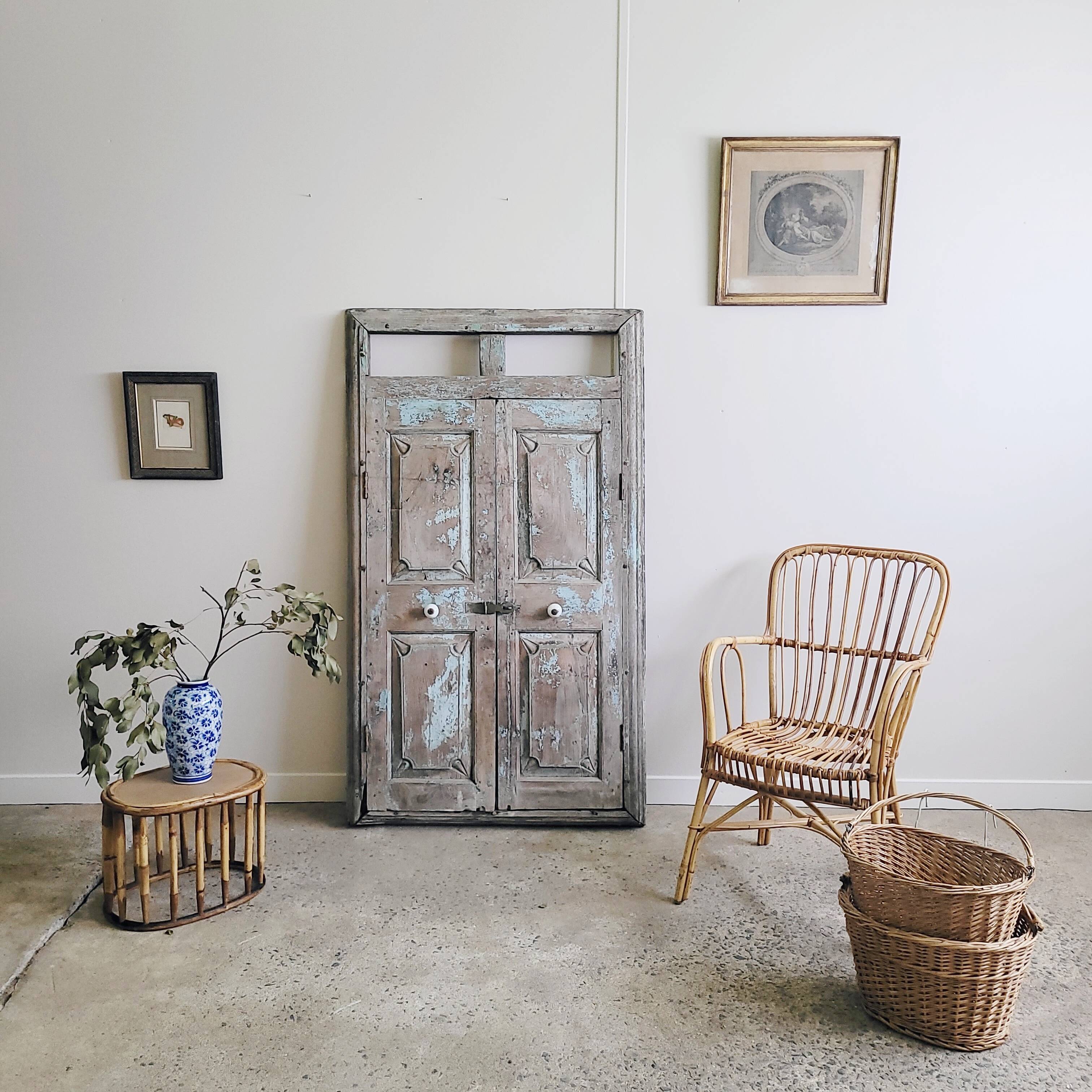 Old patinated wooden door