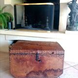 19th century leather chest