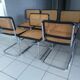 Suite of 6 chairs Cesca B32 by Marcel Breuer years 1992
