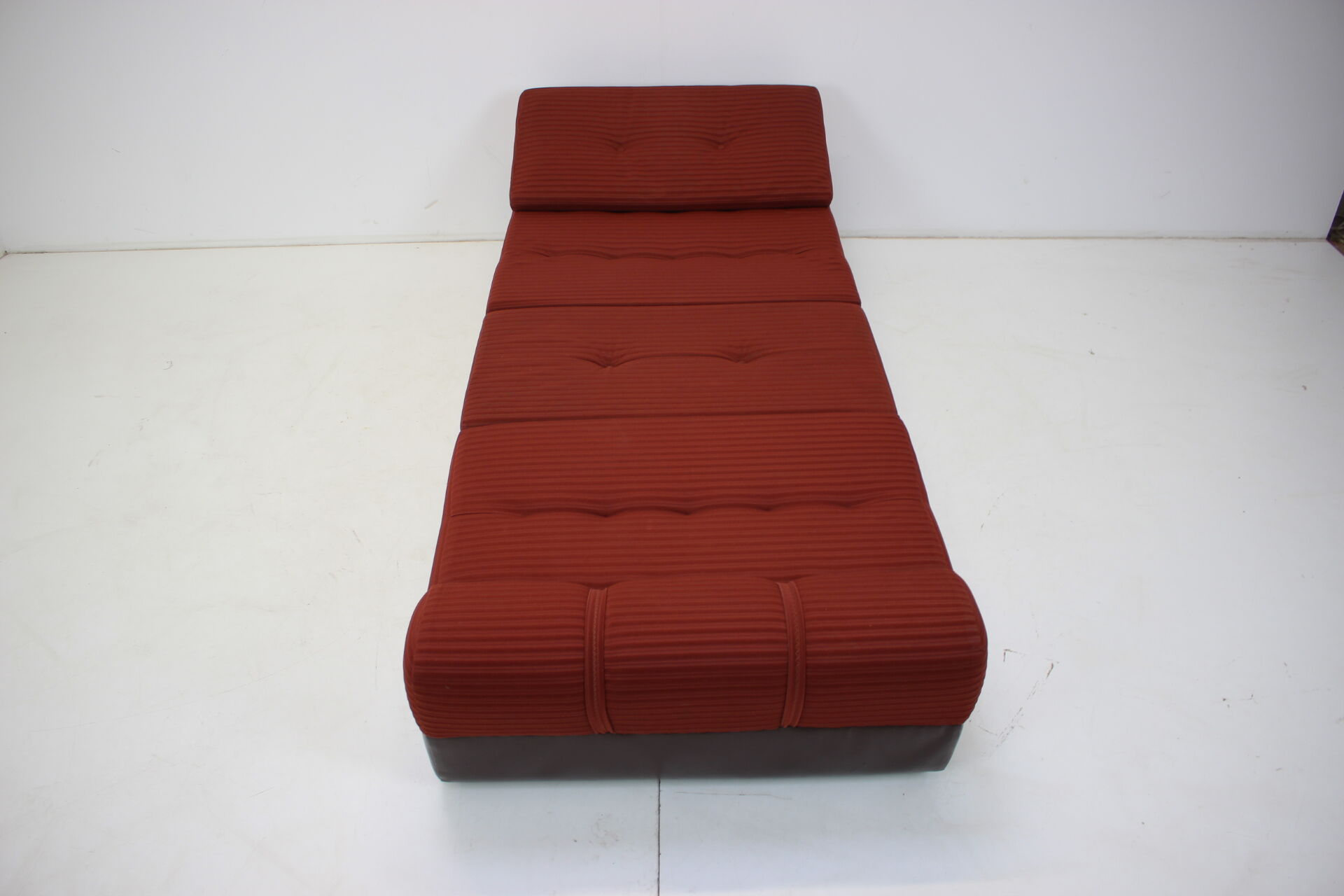 Mid-century Folding Armchair and Footstool or Daybed,1970's.