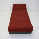 Mid-century Folding Armchair and Footstool or Daybed,1970's.