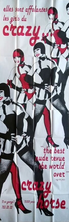 Poster Crazy Horse Paris 98x310 cm