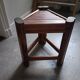 Tabouret en rotin brûlé années 60