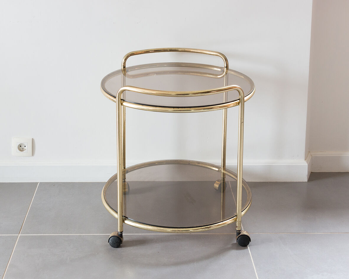 Golden serving table
