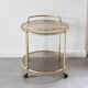 Golden serving table