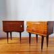 Pair of vintage Scandinavian design bedside tables from the 50s-60s.