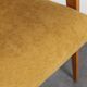Fauteuil scandinave vintage velours jaune