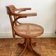 Fauteuil américain de bureau canné Baumann