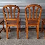 Set of 4 vintage solid wood chairs