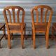 Suite de 4 chaises Vintage en bois massif