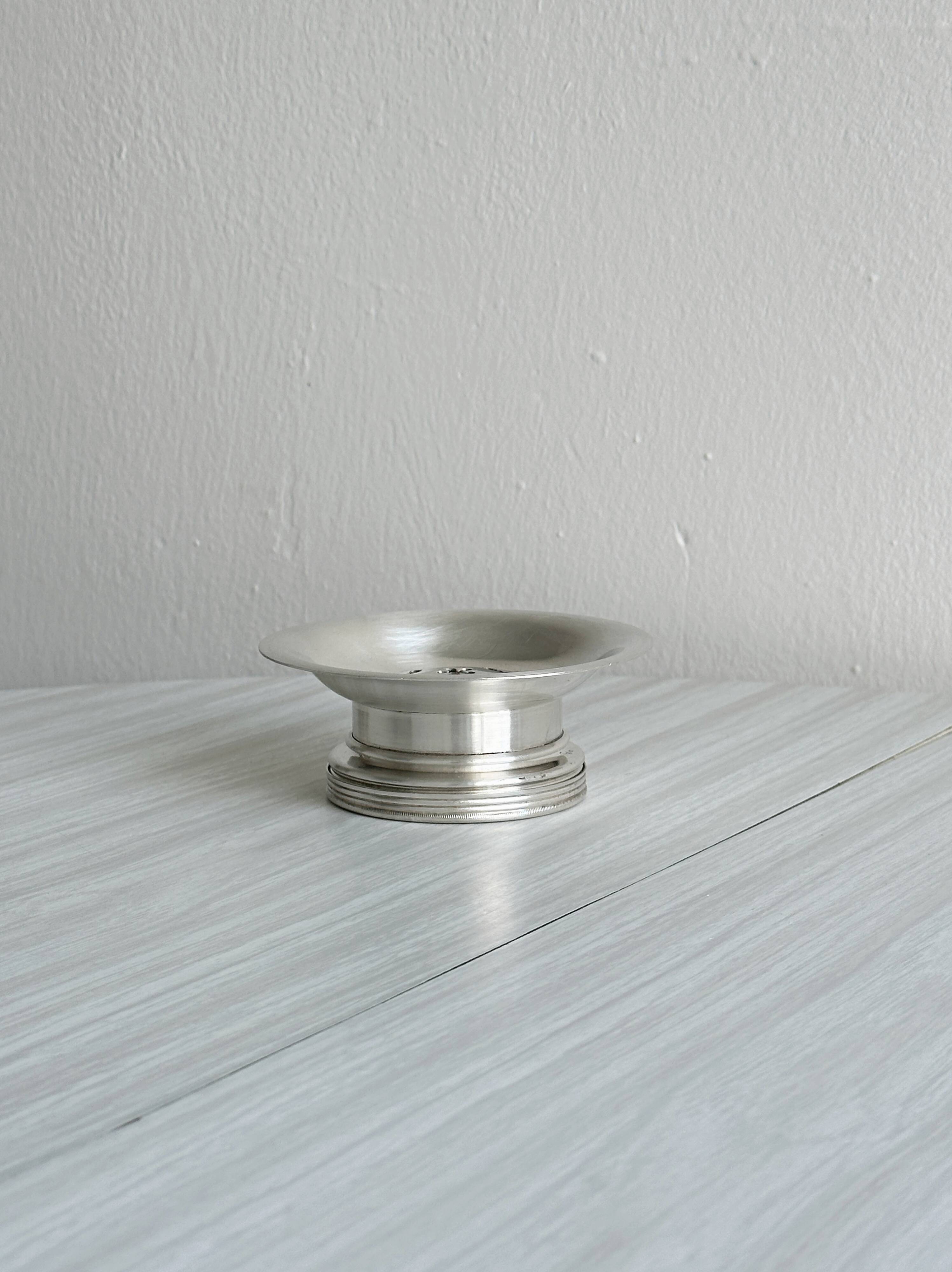 Silver-plated metal butter dish Coquillor