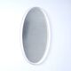 Oval White Wooden Wall Mirror, 1960s