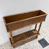 Vintage rattan planter