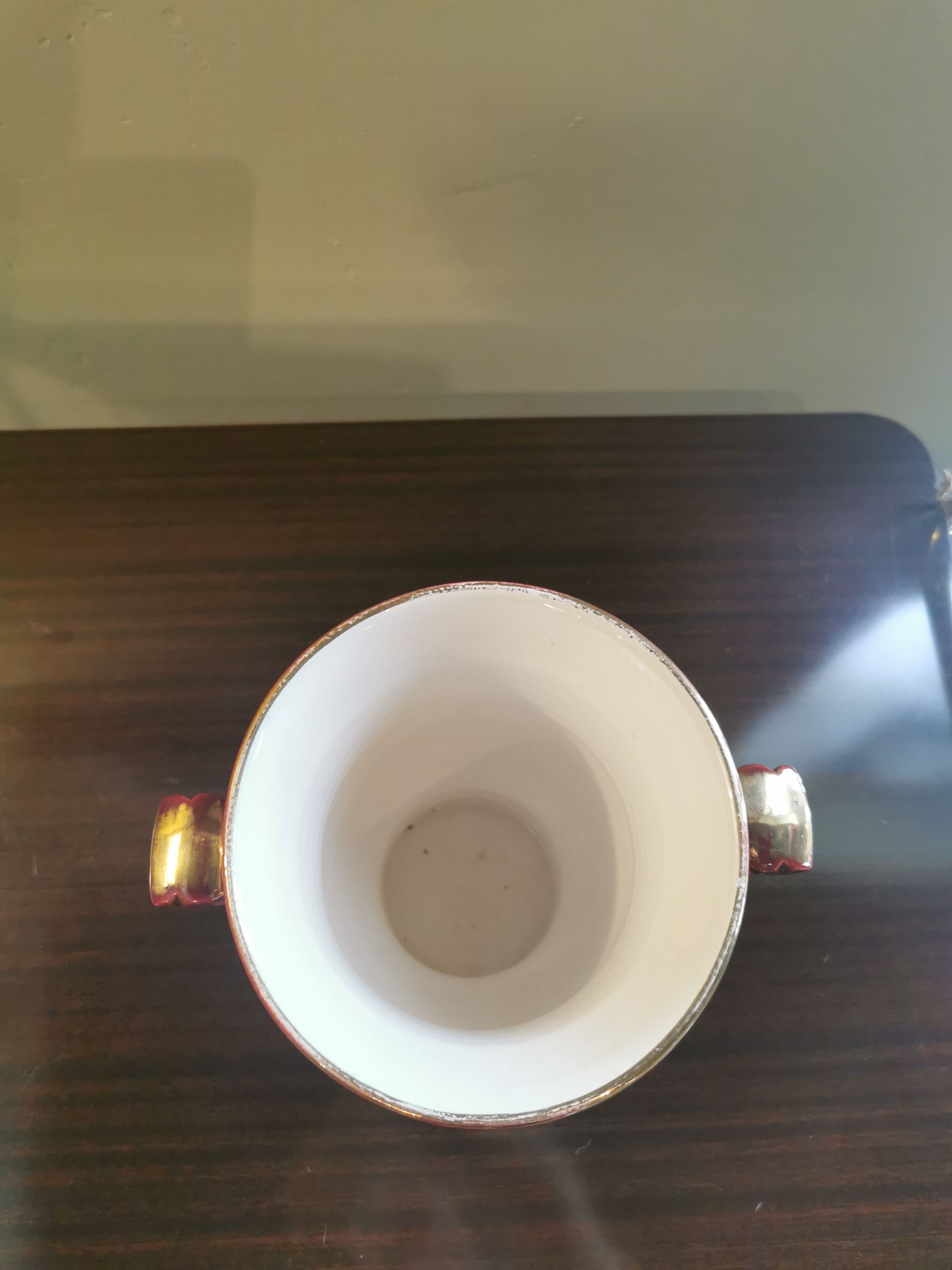 Vintage vase with seahorses