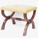 Curule Stool Empire  with Needlepoint