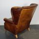 Vintage Dutch leather club armchair
