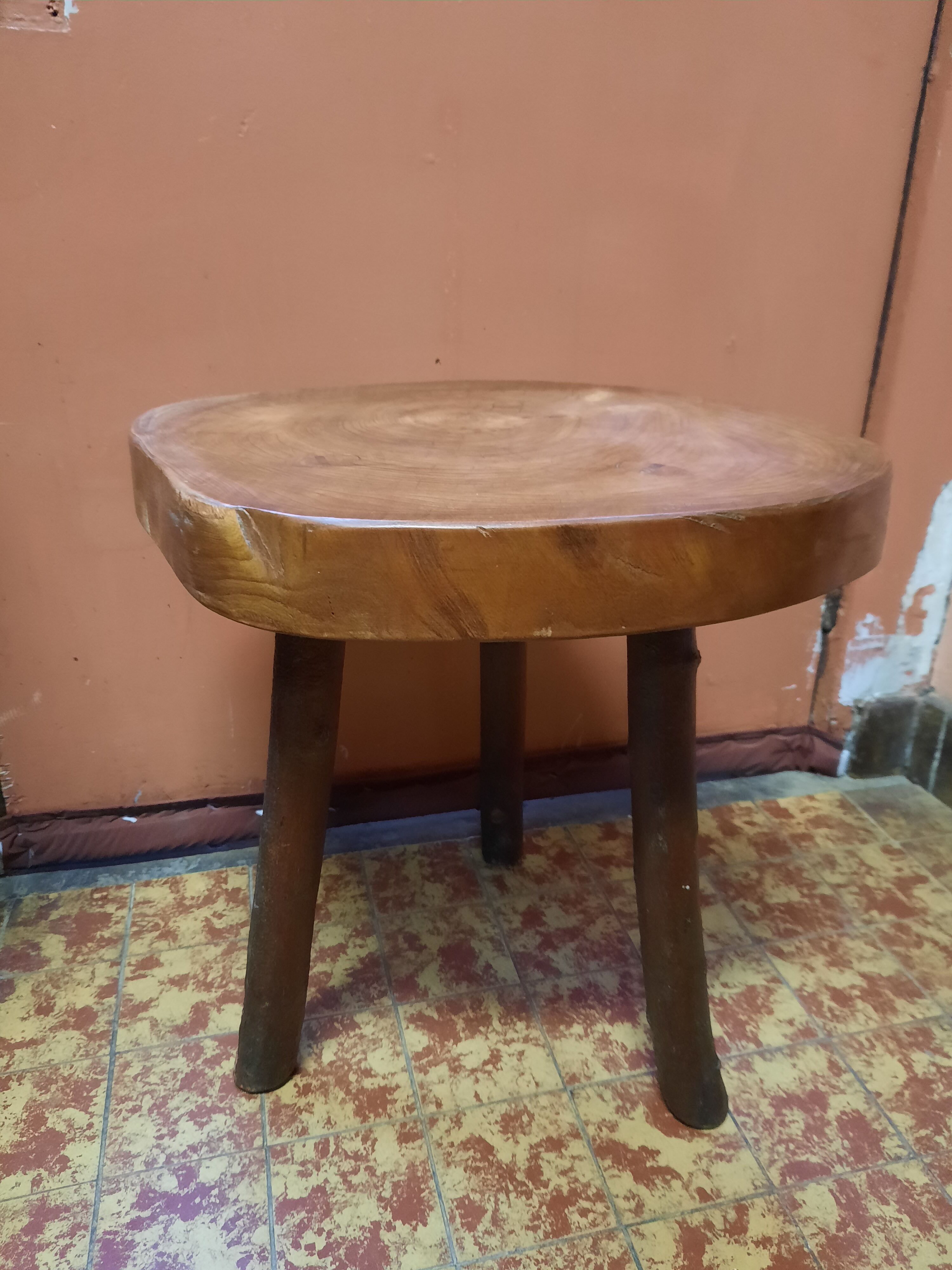 Tree trunk coffee table