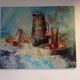 Still life painting in oil on canvas