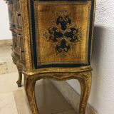Old italian chest of drawers florentine venetian golden wood