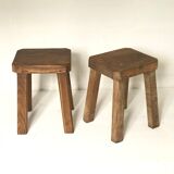 Set of four brutalist stools 1950