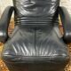 Jori black leather relax armchair from the 80s