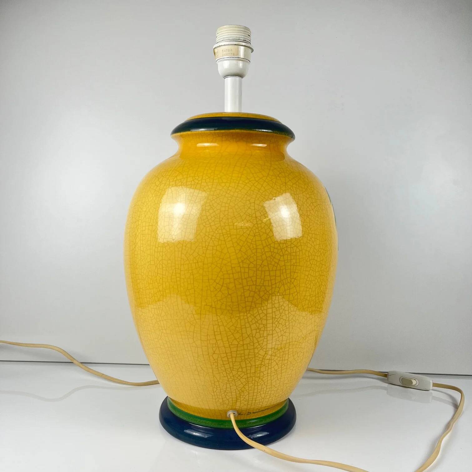 Large ceramic table lamp signed L. Drimmer – 1950s/60s