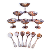 Stainless steel ice cream/dessert bowls and spoons