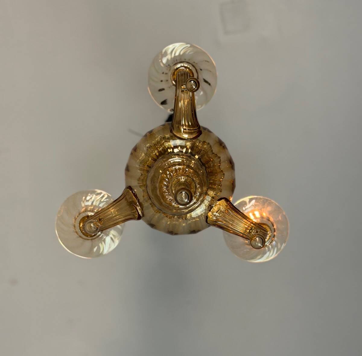 Venetian lantern in gilded Murano glass, circa 1900