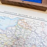 Military map of France, original printed in 1896.