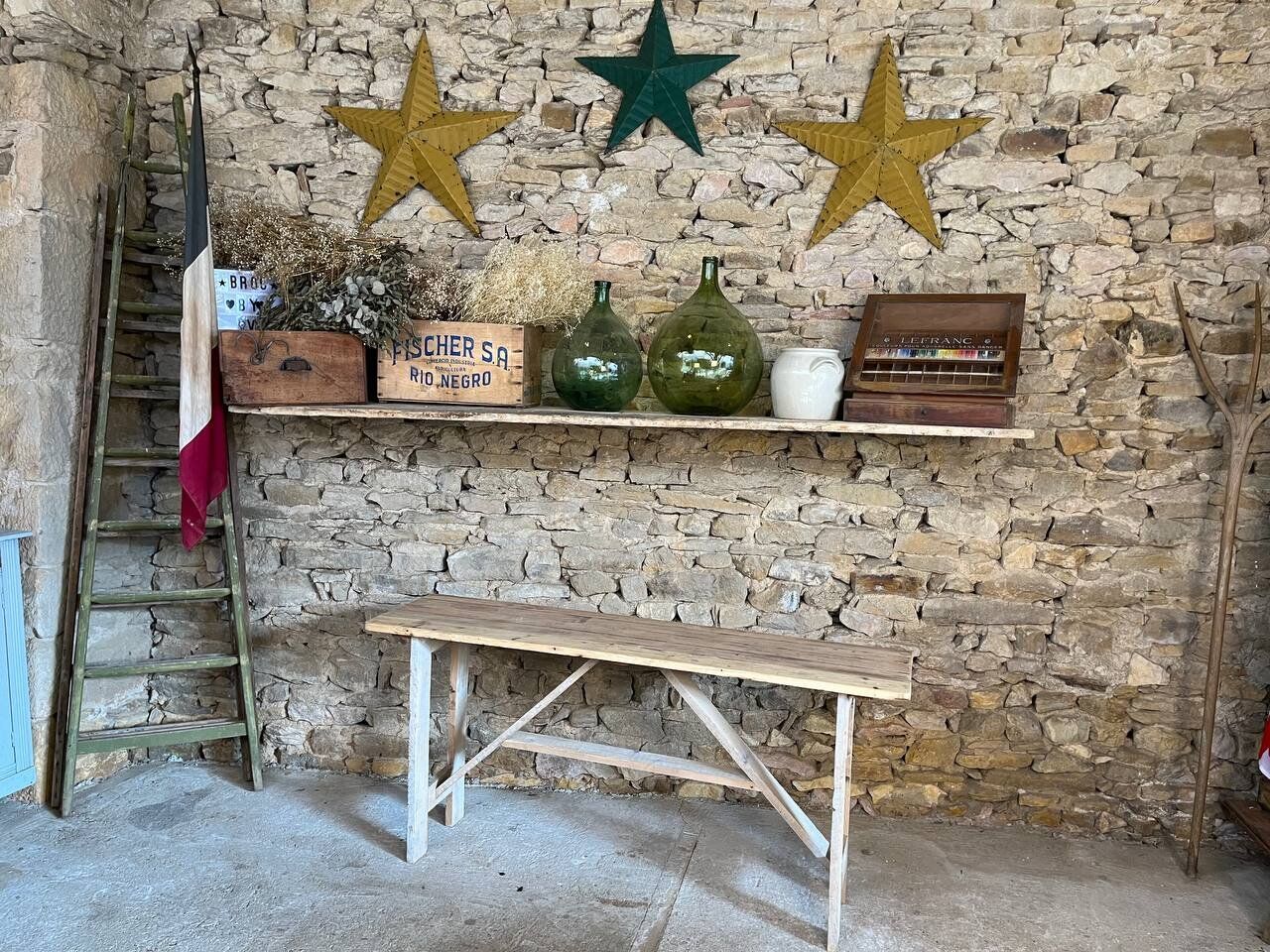 Table / console clear raw wood