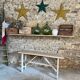 Table / console clear raw wood