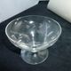 Set of 6 low glass champagne glasses ground decoration. 50s