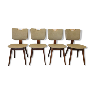 Chaises vintage hollandaises, Ensemble de 4, années 1960