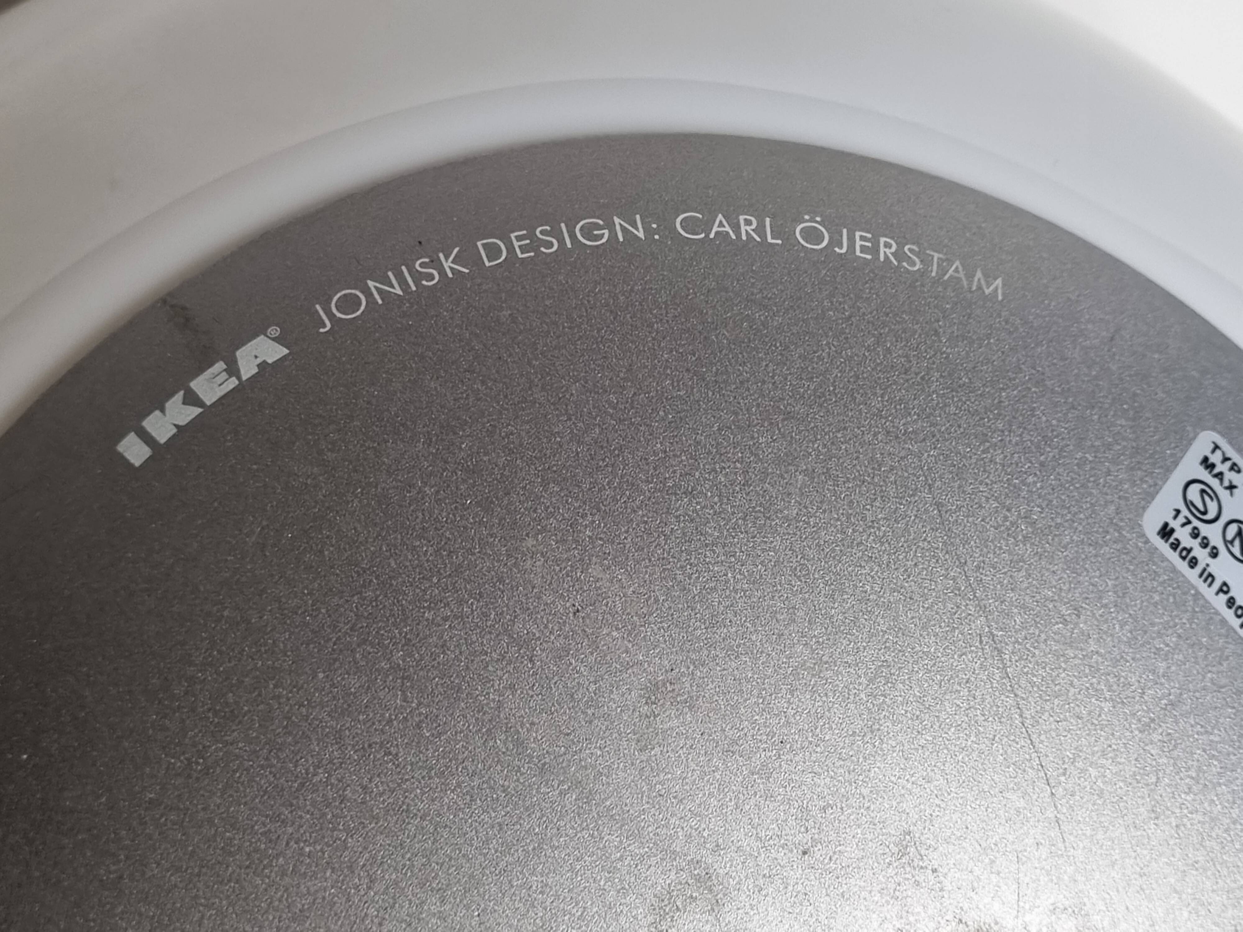 Jonisk floor lamp, designed by carl öjerstam, pebble shape in polycarbonate 38 cm