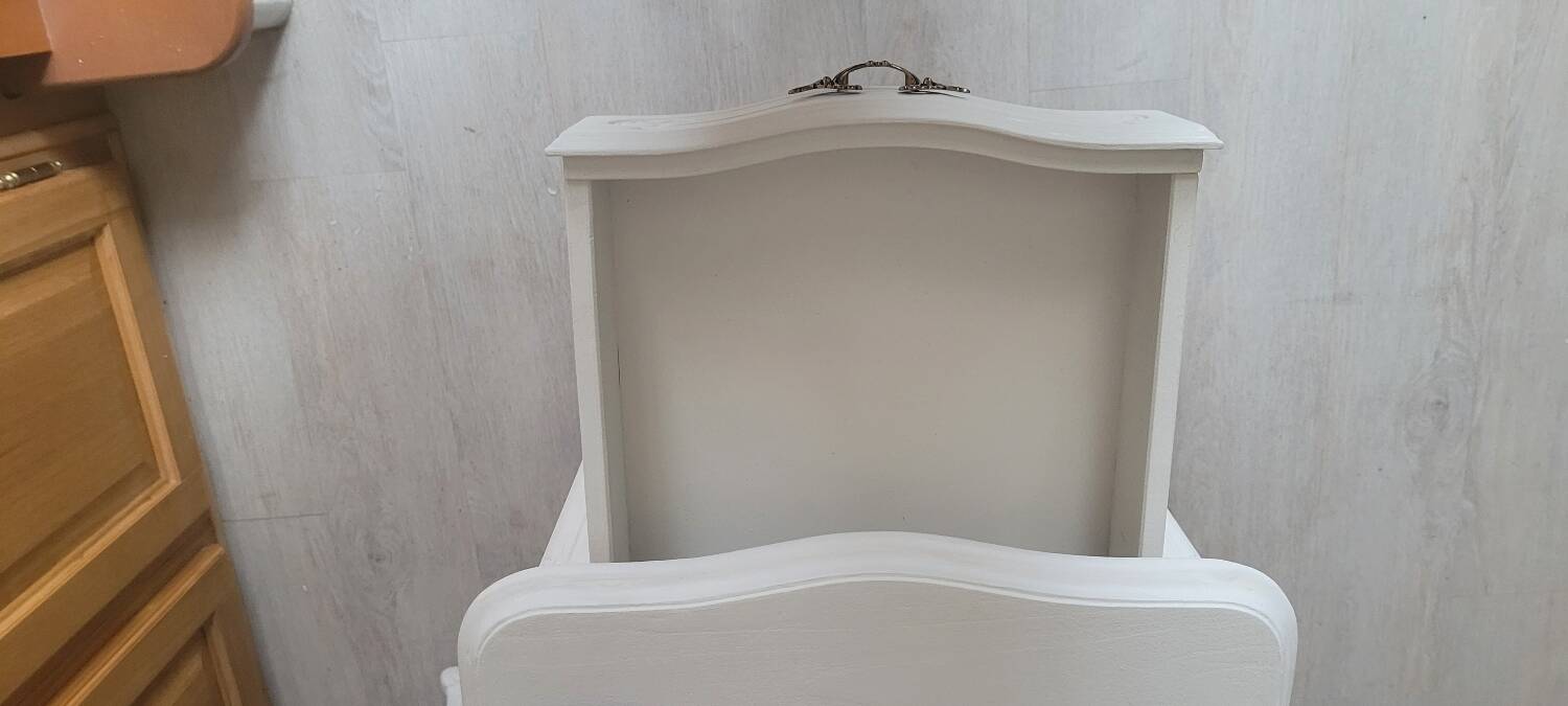 Louis XV style cherry wood bedside table