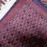 Handmade vintage Uzbek Bukhara rug 95cm x 157cm, 1950s
