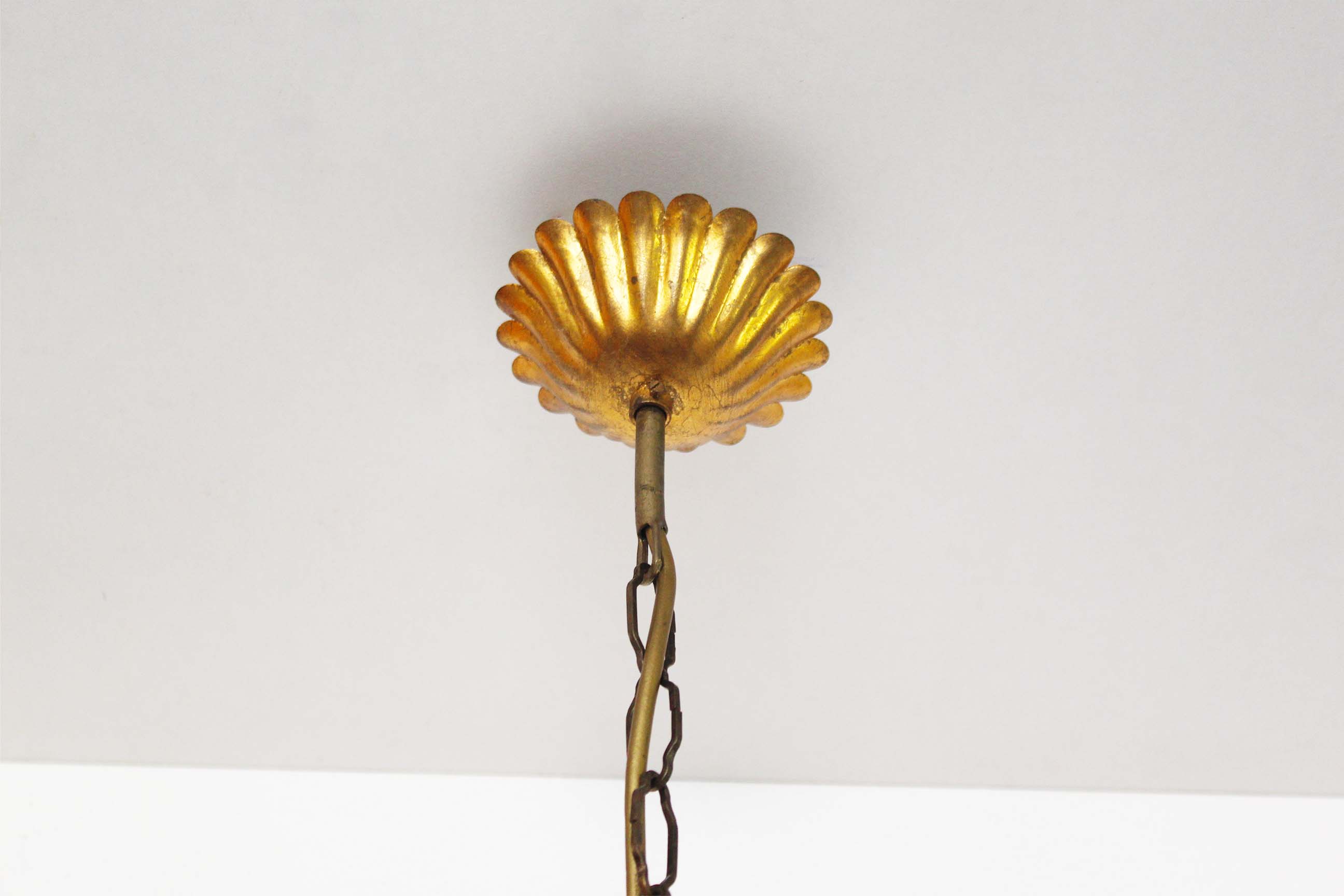 Gilt ‘Sheaf of wheat’ Chandelier by Hans Kögl