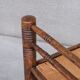 Mid-century rush oak french armchair