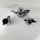 Vintage chrome-plated metal and bakelite coffee set, 1940s/50s