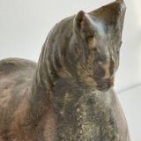 Brutalist ceramic zoomorphic horse shape