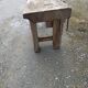Old wooden workbench furniture by trade with vice