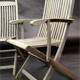 3 chaises de jardin pliantes vintage en teck River Han