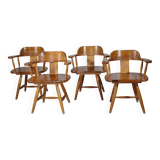 Scandinavian Design Armchairs made of Pine by Asko 1970s