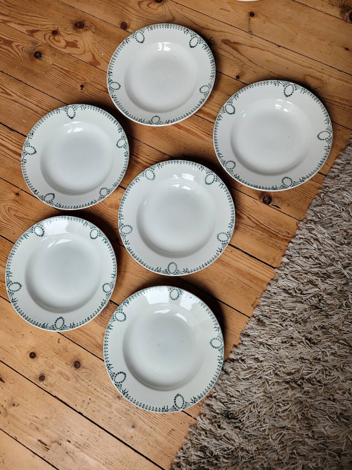 Set 6 soup plates and 6 flat plates n°418 ceranord