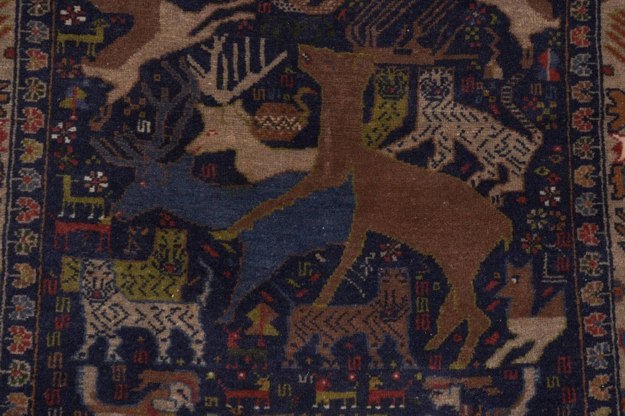 Tapis turc vintage fait main