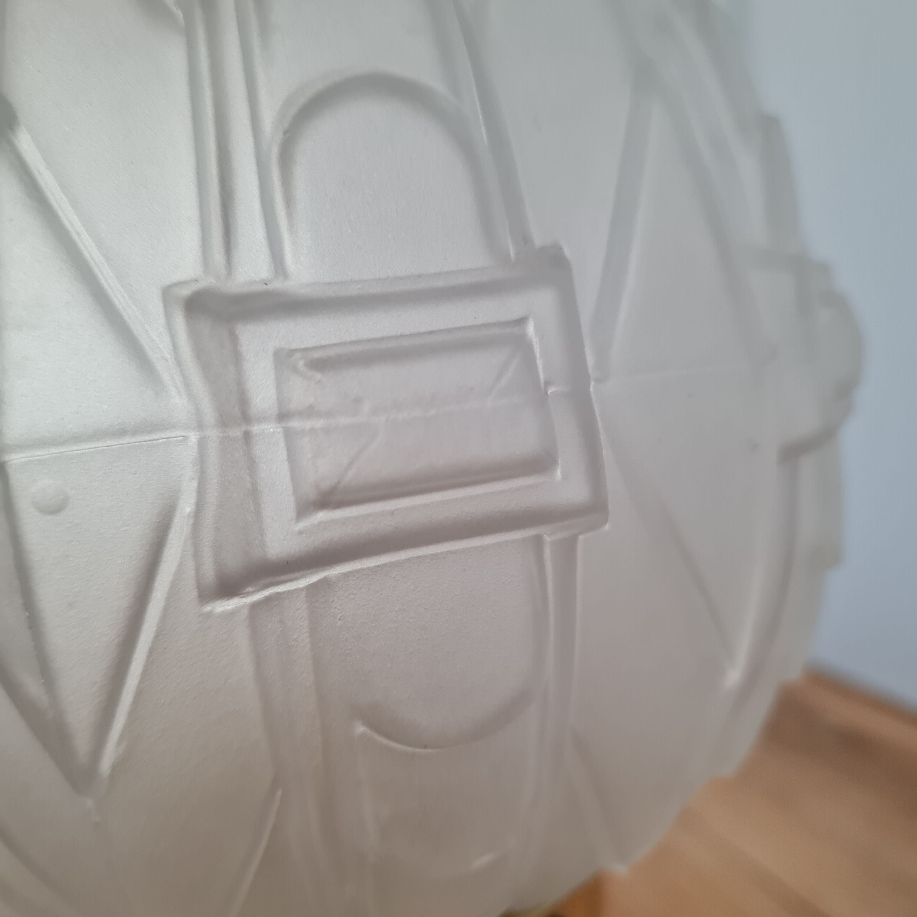 Art Deco globe table lamp in frosted glass